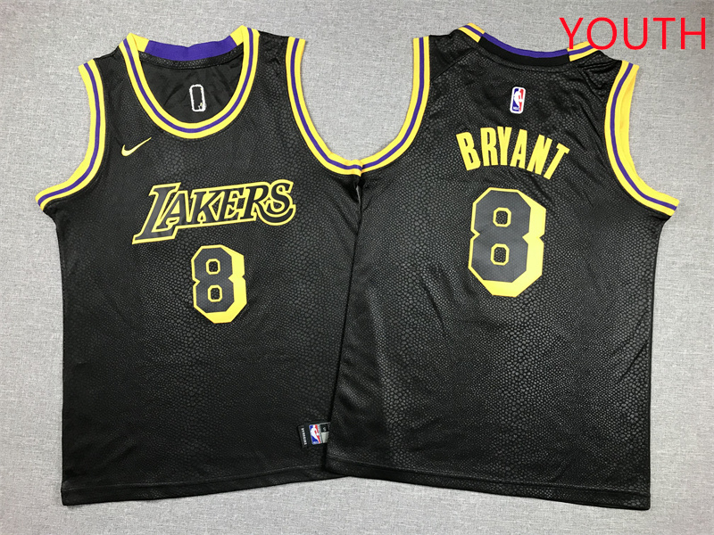 Youth Los Angeles Lakers #8 Bryant Black Nike 2025 NBA Jersey style 1->youth nba jersey->Youth Jersey